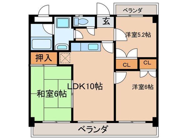 ソシアウエスト２の物件間取画像